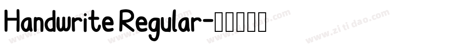 Handwrite Regular字体转换